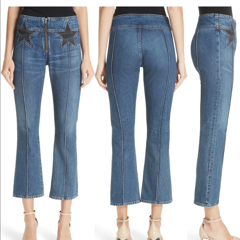 Jean Atelier Star Crop Flare Jeans